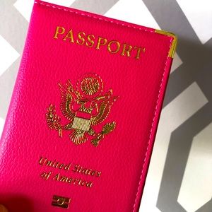 GIRL YOUR GOIN PLACES!! Cute Hot PINK passport holder